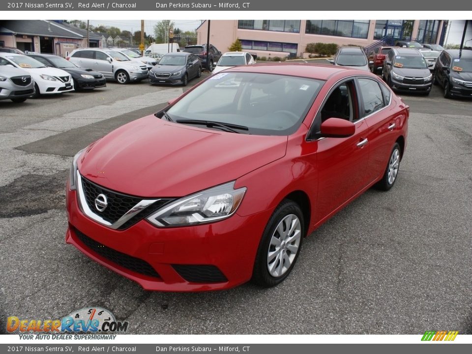 2017 Nissan Sentra SV Red Alert / Charcoal Photo #1