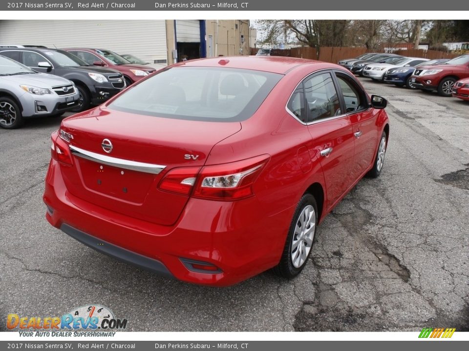 2017 Nissan Sentra SV Red Alert / Charcoal Photo #5