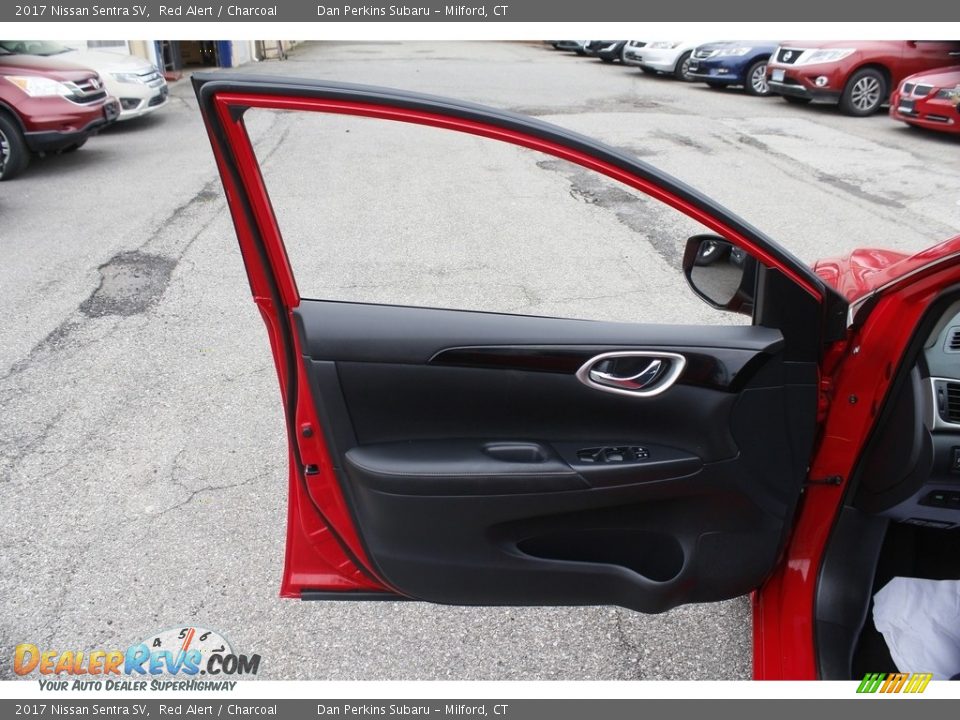 2017 Nissan Sentra SV Red Alert / Charcoal Photo #9
