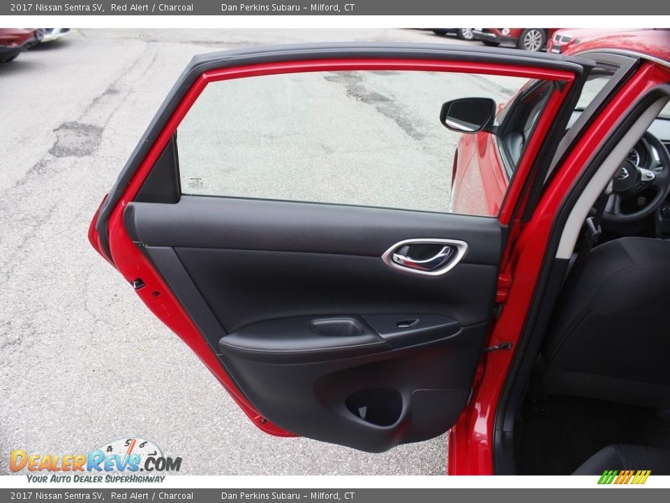 2017 Nissan Sentra SV Red Alert / Charcoal Photo #11
