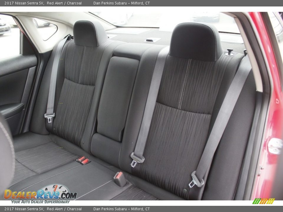 2017 Nissan Sentra SV Red Alert / Charcoal Photo #12