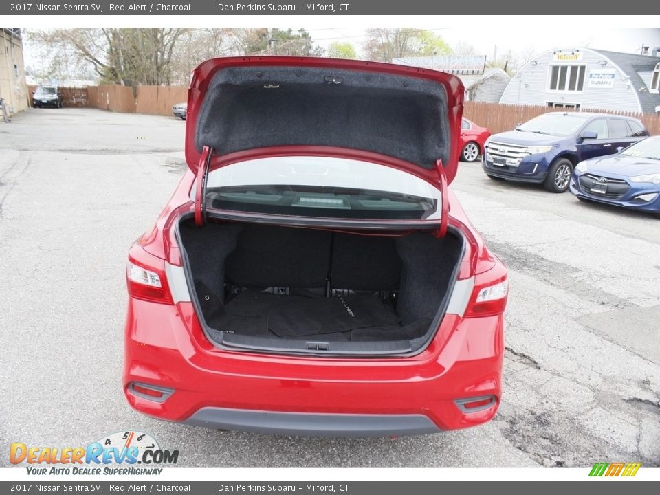 2017 Nissan Sentra SV Red Alert / Charcoal Photo #13