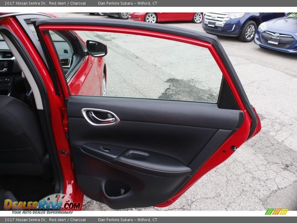 2017 Nissan Sentra SV Red Alert / Charcoal Photo #14