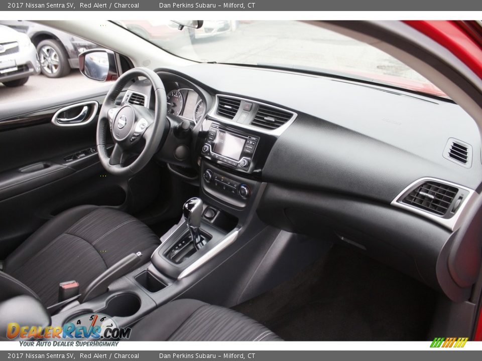 2017 Nissan Sentra SV Red Alert / Charcoal Photo #15