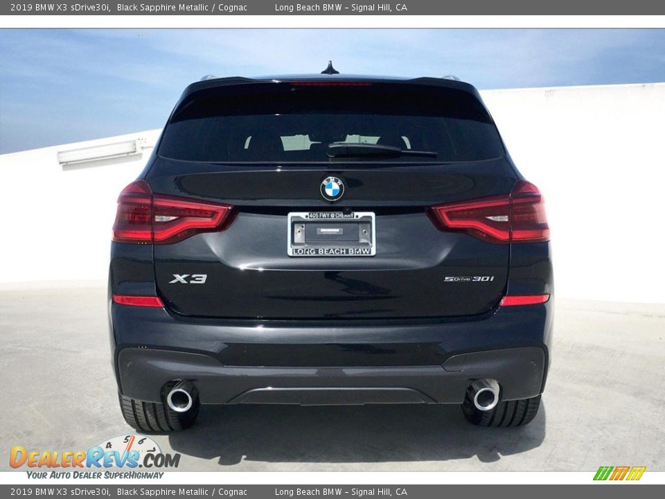 2019 BMW X3 sDrive30i Black Sapphire Metallic / Cognac Photo #4