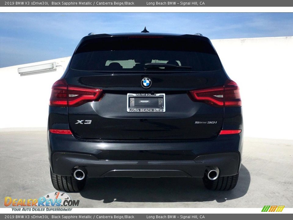 2019 BMW X3 sDrive30i Black Sapphire Metallic / Canberra Beige/Black Photo #4