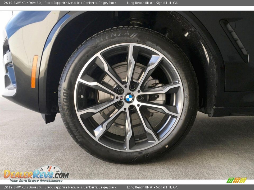 2019 BMW X3 sDrive30i Black Sapphire Metallic / Canberra Beige/Black Photo #10
