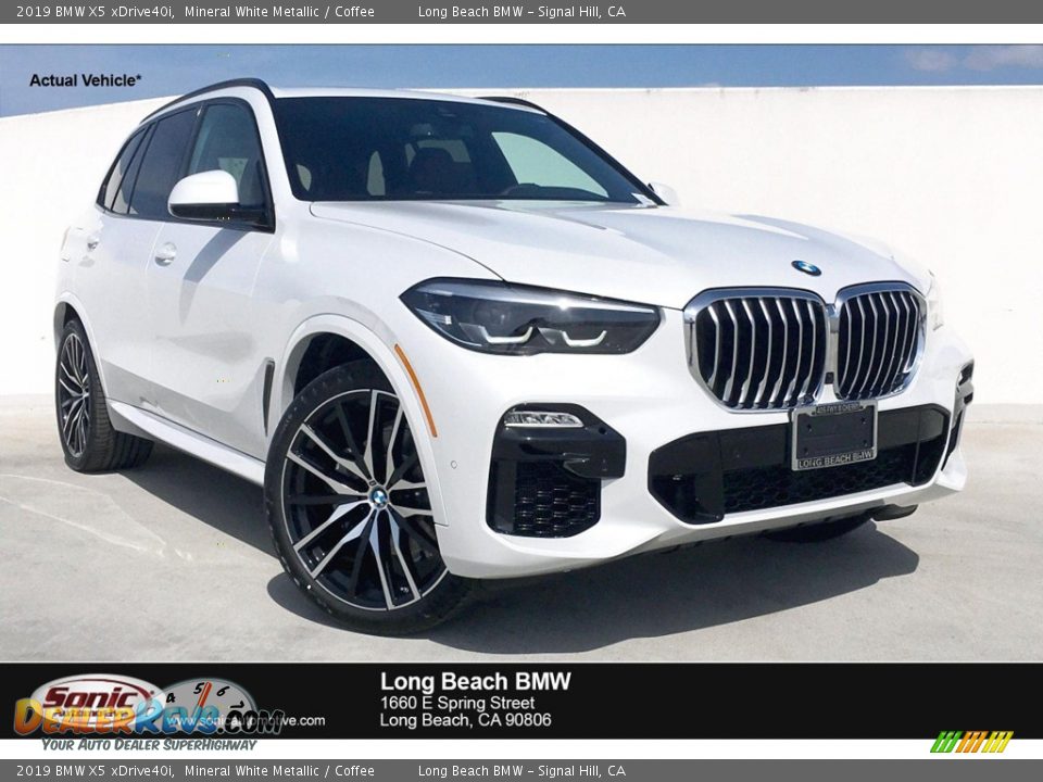2019 BMW X5 xDrive40i Mineral White Metallic / Coffee Photo #1