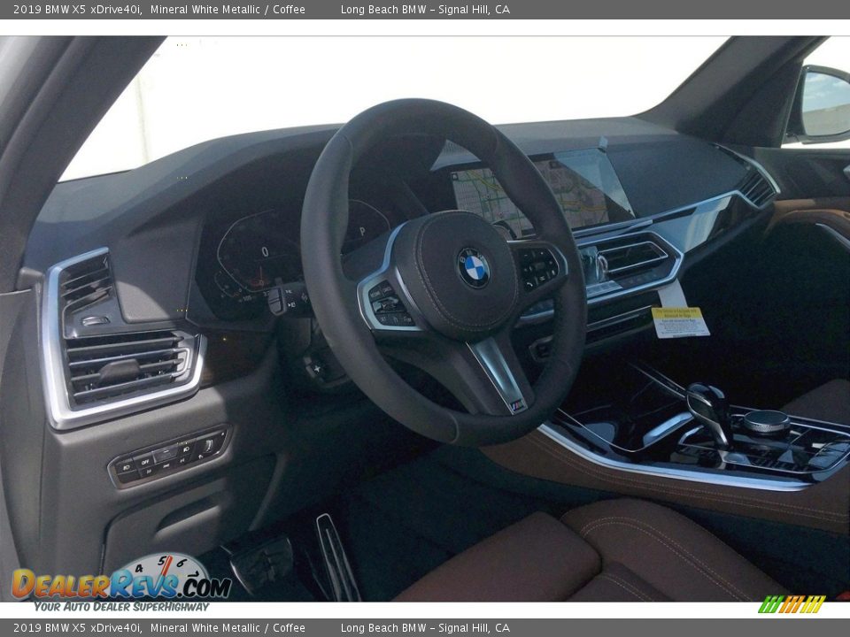 2019 BMW X5 xDrive40i Mineral White Metallic / Coffee Photo #6