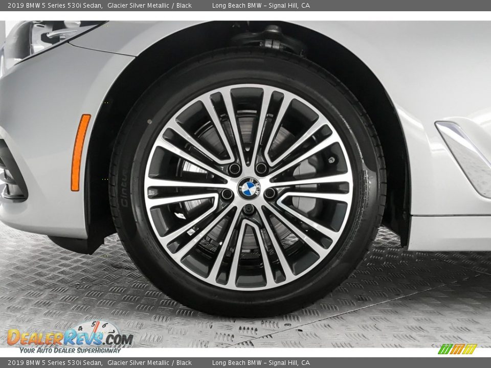 2019 BMW 5 Series 530i Sedan Glacier Silver Metallic / Black Photo #9