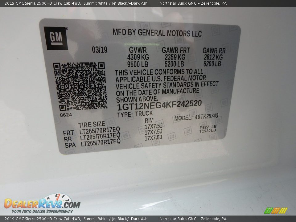 2019 GMC Sierra 2500HD Crew Cab 4WD Summit White / Jet Black/­Dark Ash Photo #15