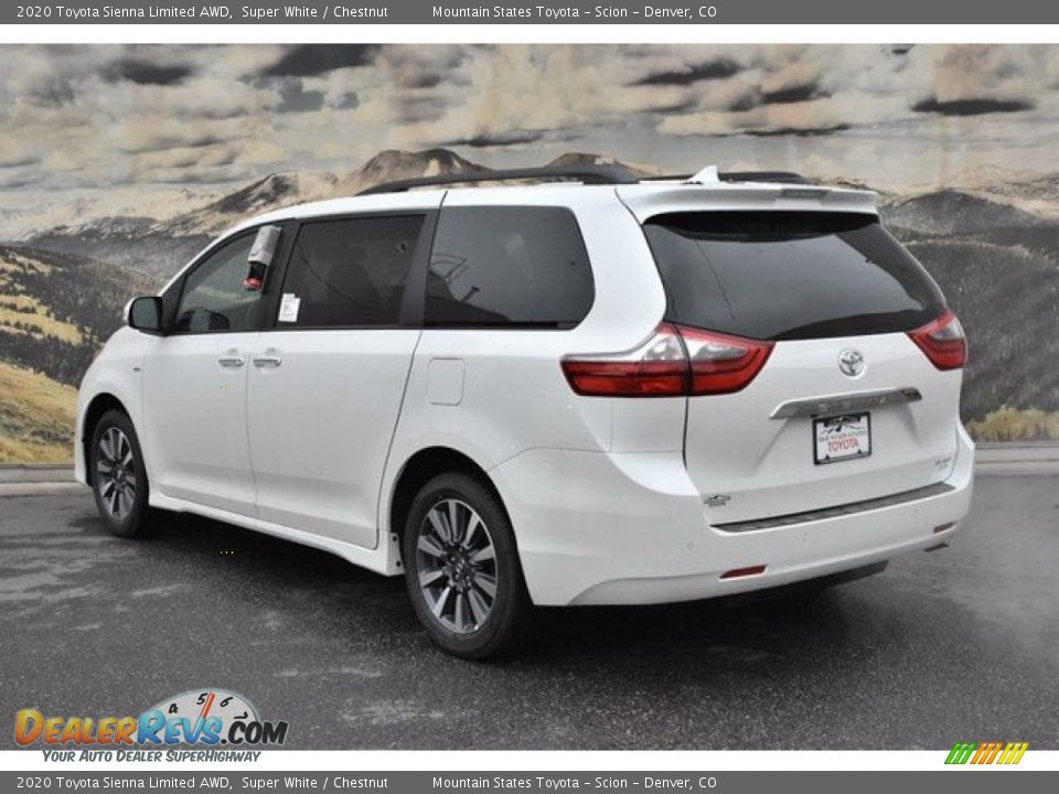 2020 Toyota Sienna Limited AWD Super White / Chestnut Photo #3