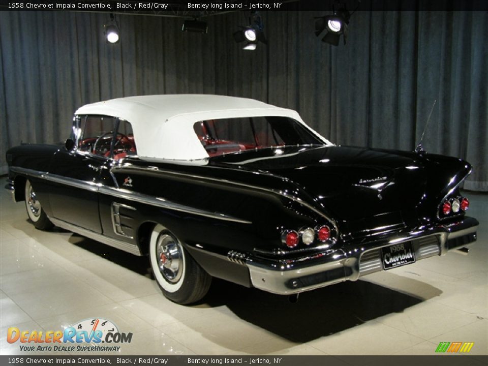 1958 Chevrolet Impala Convertible Black / Red/Gray Photo #2