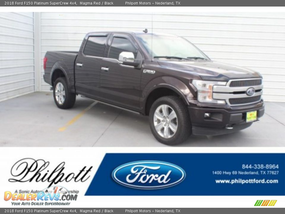 2018 Ford F150 Platinum SuperCrew 4x4 Magma Red / Black Photo #1
