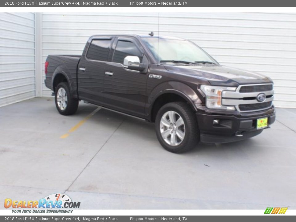 2018 Ford F150 Platinum SuperCrew 4x4 Magma Red / Black Photo #2