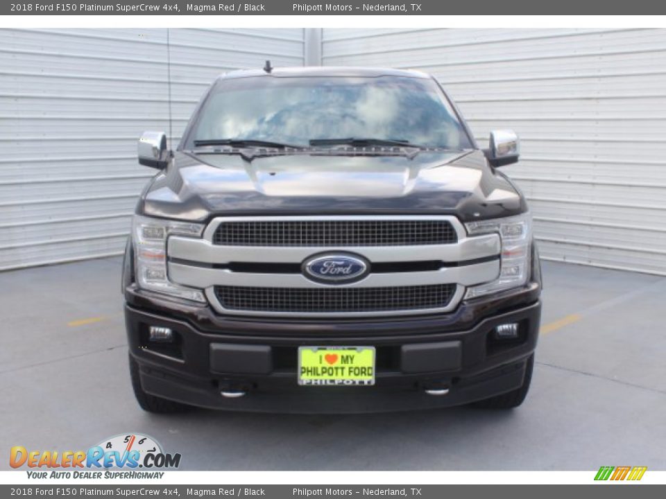 2018 Ford F150 Platinum SuperCrew 4x4 Magma Red / Black Photo #3