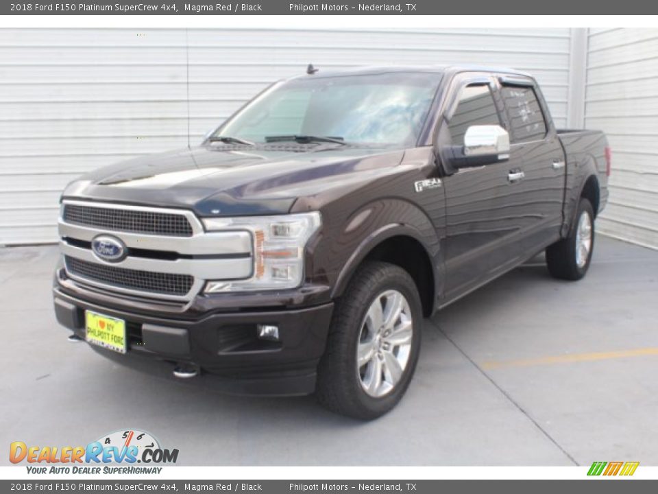 2018 Ford F150 Platinum SuperCrew 4x4 Magma Red / Black Photo #4
