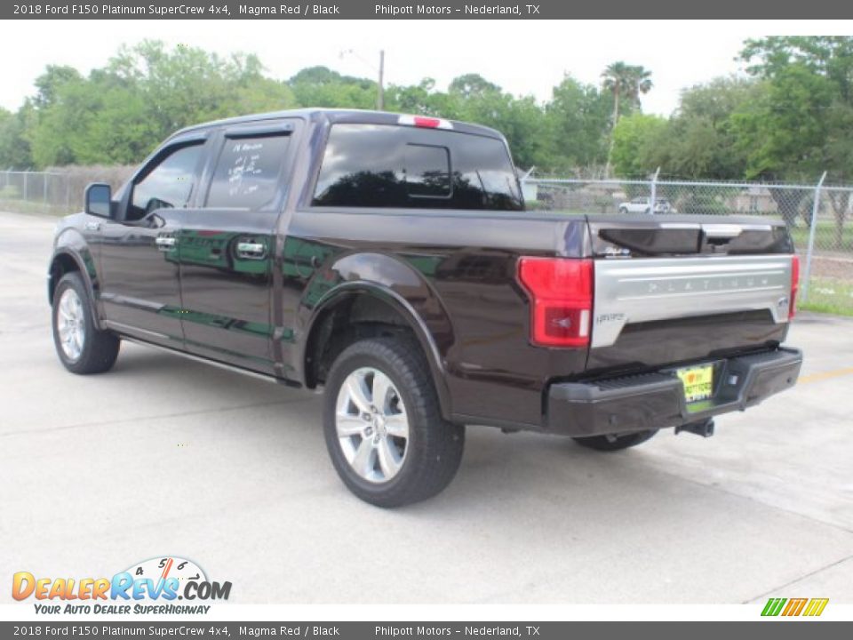 2018 Ford F150 Platinum SuperCrew 4x4 Magma Red / Black Photo #7
