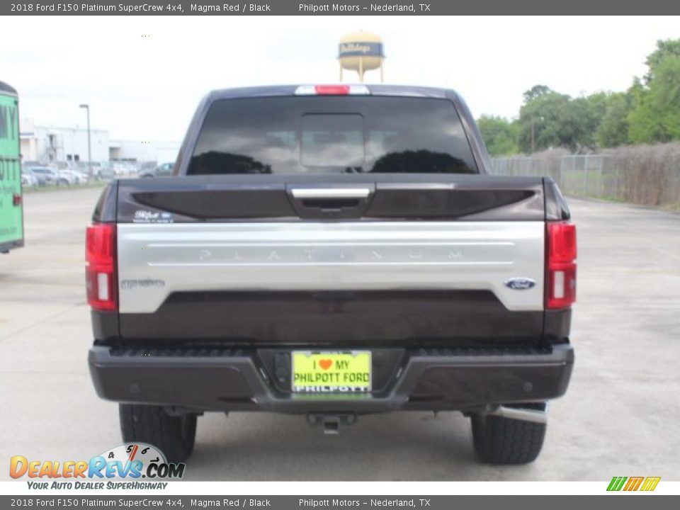 2018 Ford F150 Platinum SuperCrew 4x4 Magma Red / Black Photo #8