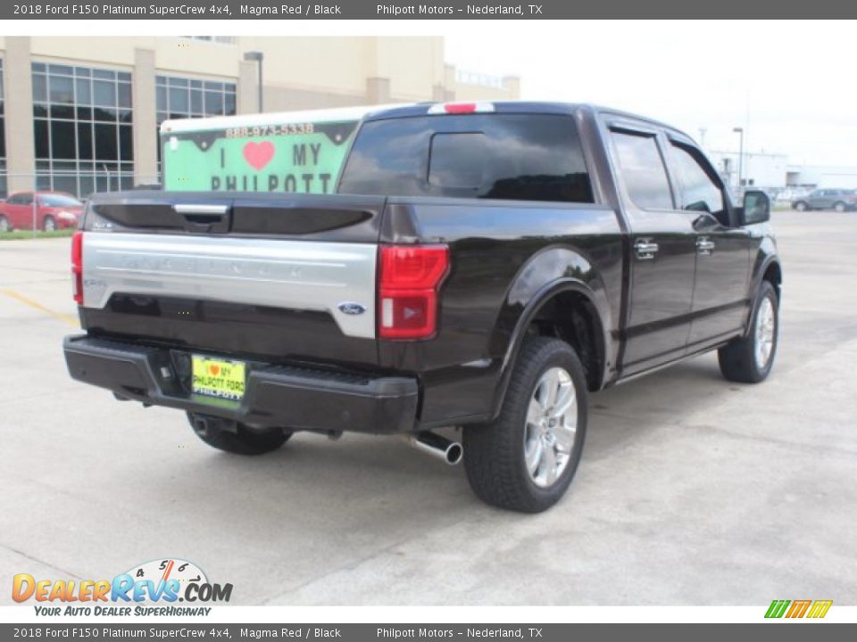 2018 Ford F150 Platinum SuperCrew 4x4 Magma Red / Black Photo #9