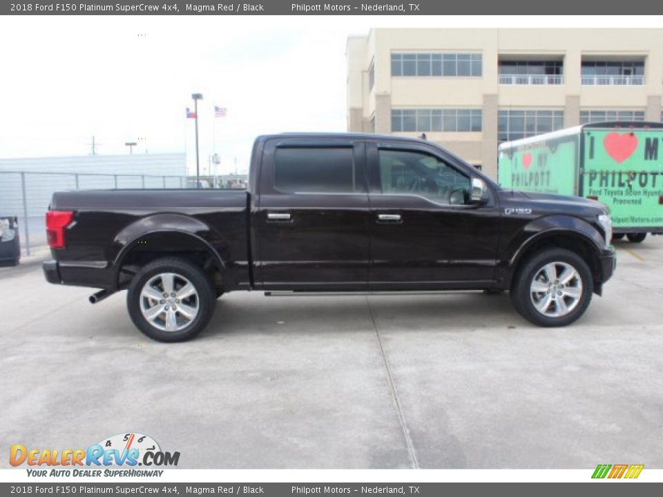 2018 Ford F150 Platinum SuperCrew 4x4 Magma Red / Black Photo #10