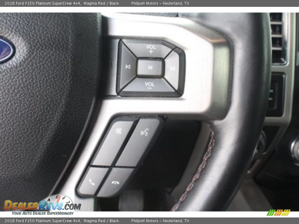 2018 Ford F150 Platinum SuperCrew 4x4 Magma Red / Black Photo #19