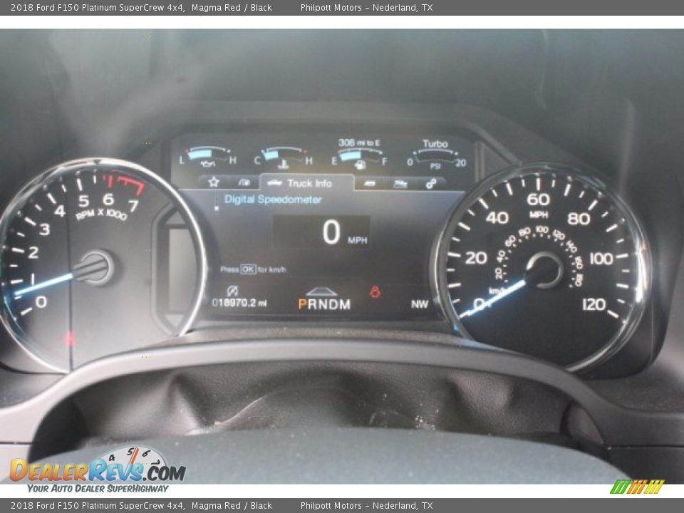2018 Ford F150 Platinum SuperCrew 4x4 Magma Red / Black Photo #30