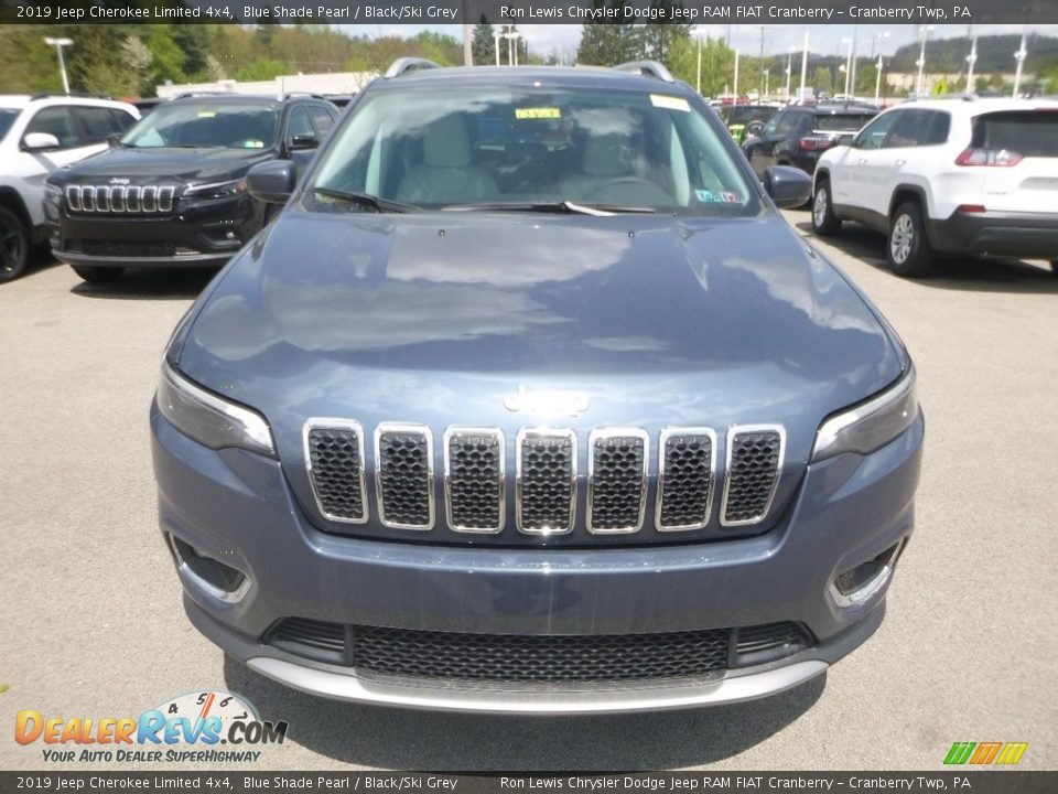2019 Jeep Cherokee Limited 4x4 Blue Shade Pearl / Black/Ski Grey Photo #8