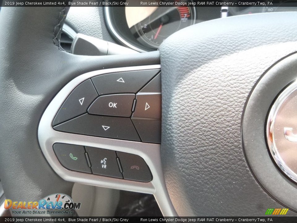 2019 Jeep Cherokee Limited 4x4 Blue Shade Pearl / Black/Ski Grey Photo #19