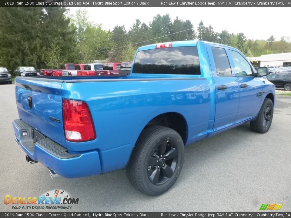 2019 Ram 1500 Classic Express Quad Cab 4x4 Hydro Blue Sport Edition / Black Photo #6