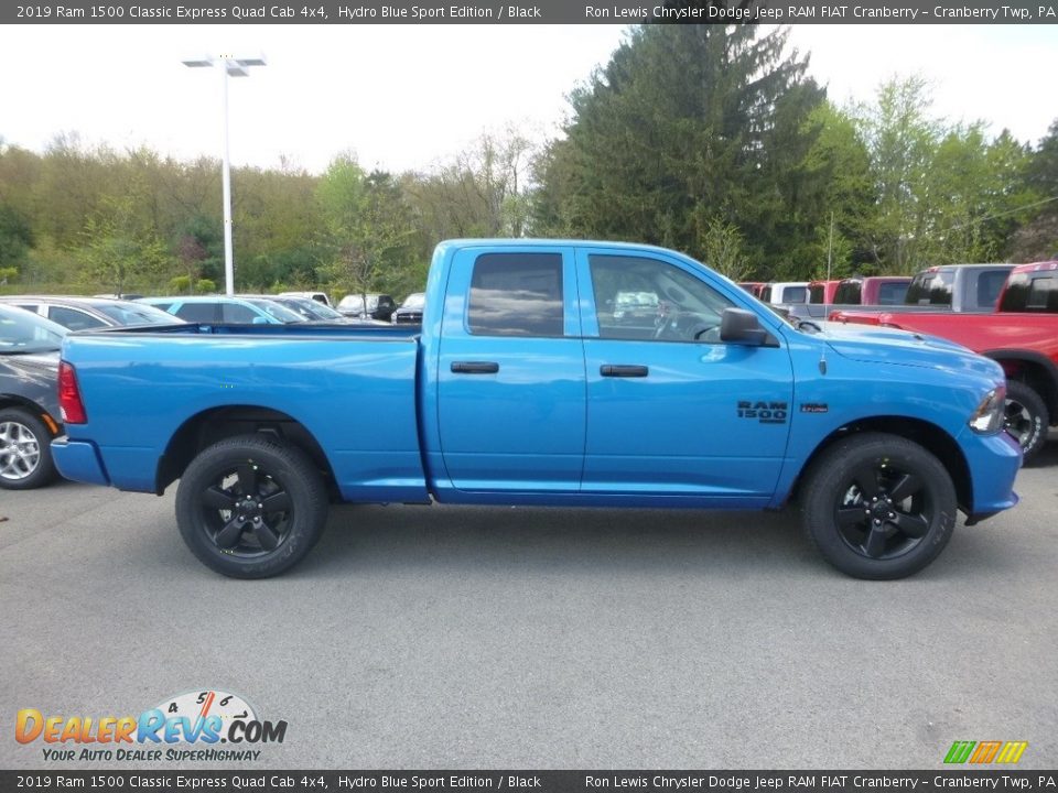 2019 Ram 1500 Classic Express Quad Cab 4x4 Hydro Blue Sport Edition / Black Photo #7