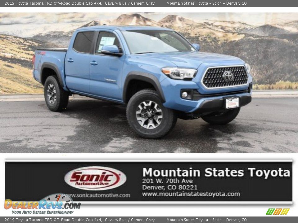 2019 Toyota Tacoma TRD Off-Road Double Cab 4x4 Cavalry Blue / Cement Gray Photo #1