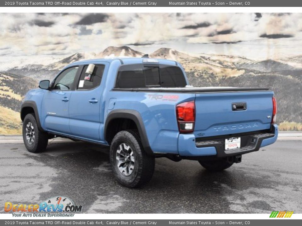 2019 Toyota Tacoma TRD Off-Road Double Cab 4x4 Cavalry Blue / Cement Gray Photo #3