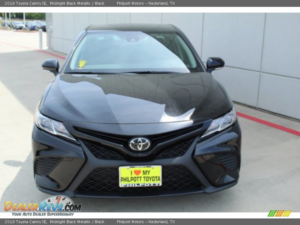 2019 Toyota Camry SE Midnight Black Metallic / Black Photo #3