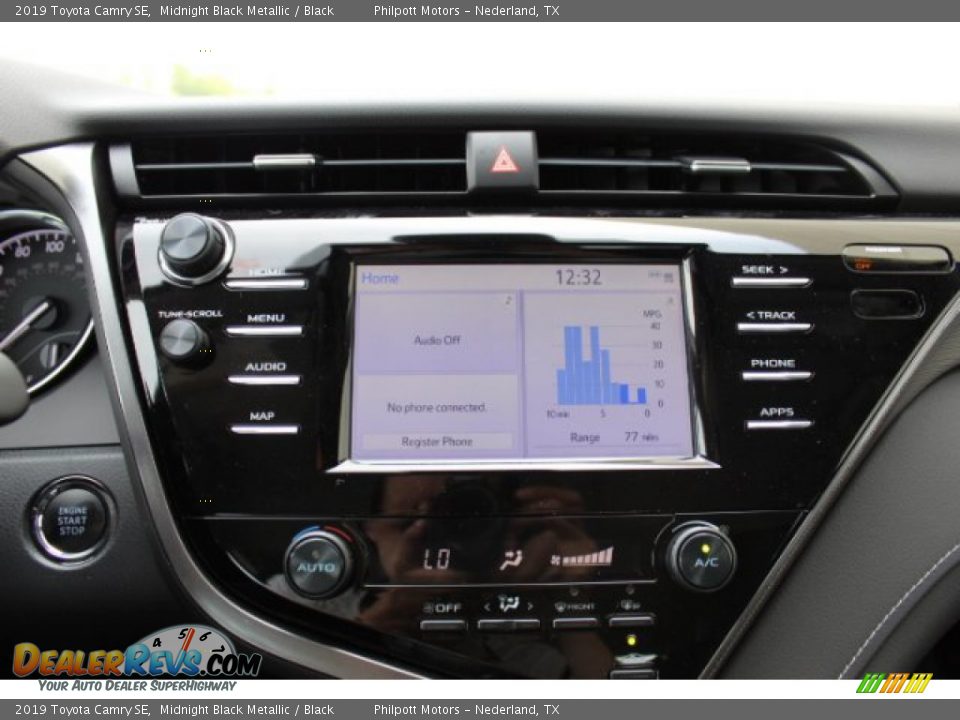 2019 Toyota Camry SE Midnight Black Metallic / Black Photo #12