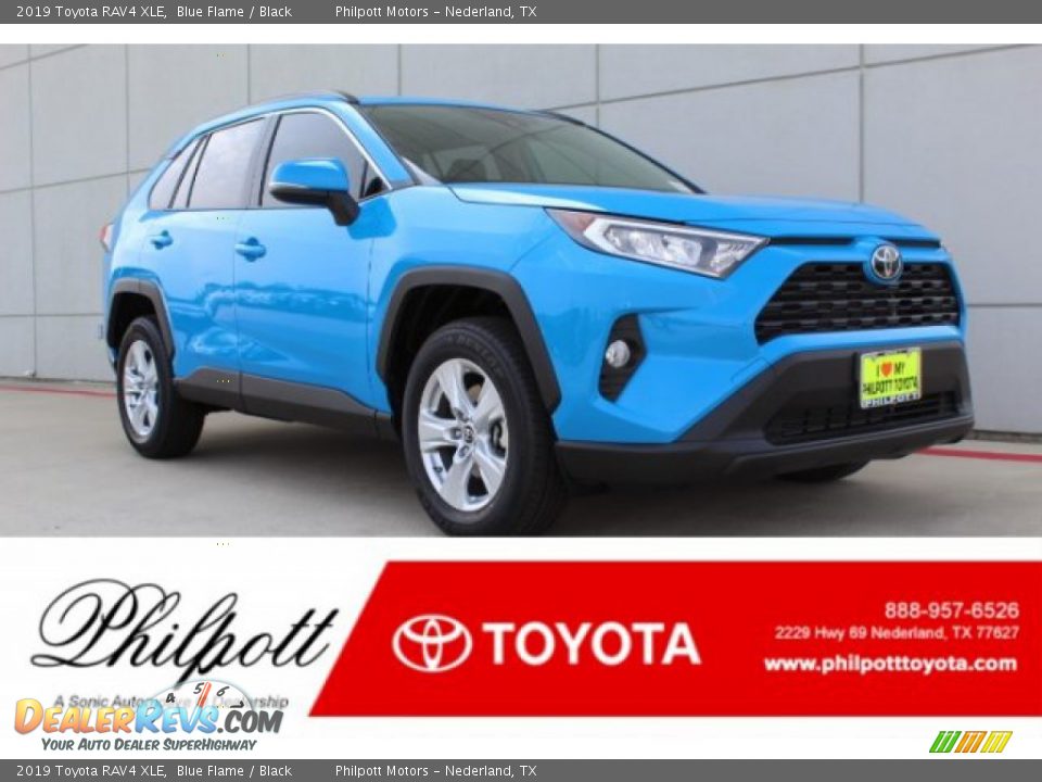 2019 Toyota RAV4 XLE Blue Flame / Black Photo #1