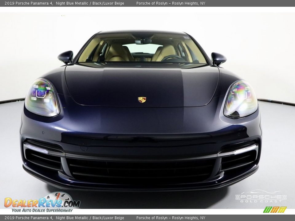 2019 Porsche Panamera 4 Night Blue Metallic / Black/Luxor Beige Photo #2