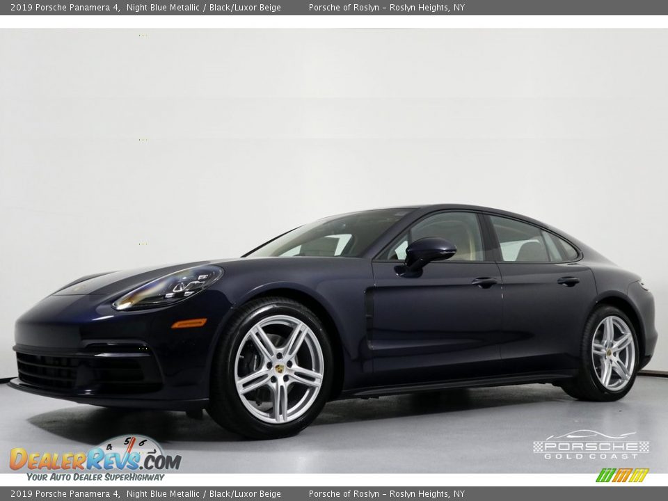 2019 Porsche Panamera 4 Night Blue Metallic / Black/Luxor Beige Photo #3