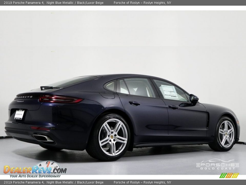 2019 Porsche Panamera 4 Night Blue Metallic / Black/Luxor Beige Photo #9