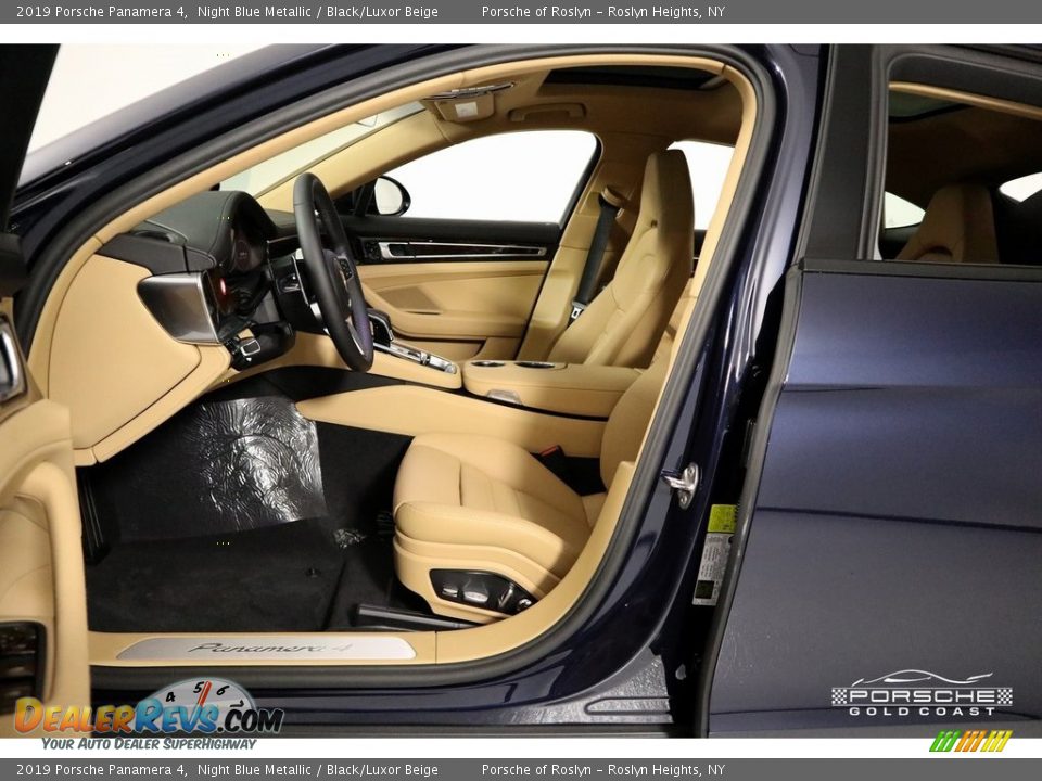 2019 Porsche Panamera 4 Night Blue Metallic / Black/Luxor Beige Photo #14