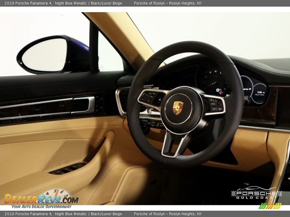 2019 Porsche Panamera 4 Night Blue Metallic / Black/Luxor Beige Photo #16