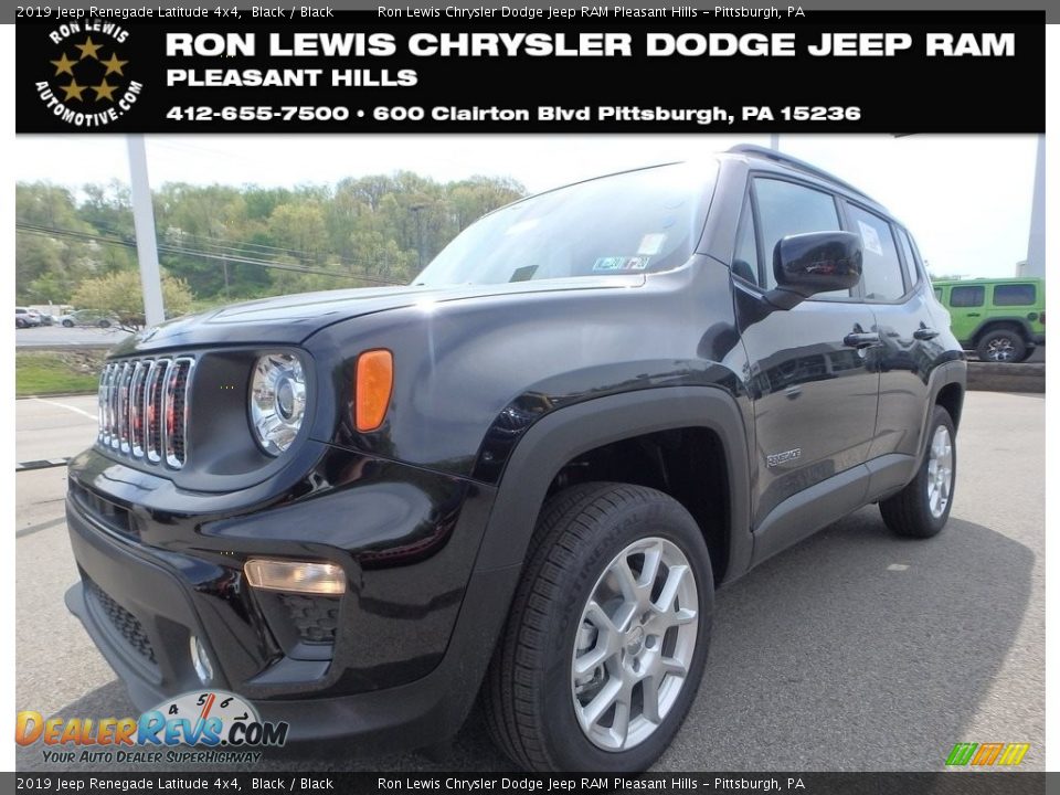 2019 Jeep Renegade Latitude 4x4 Black / Black Photo #1