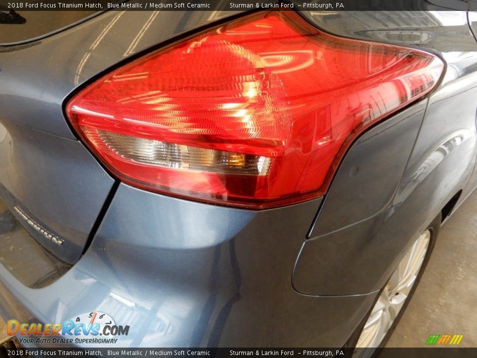 2018 Ford Focus Titanium Hatch Blue Metallic / Medium Soft Ceramic Photo #5