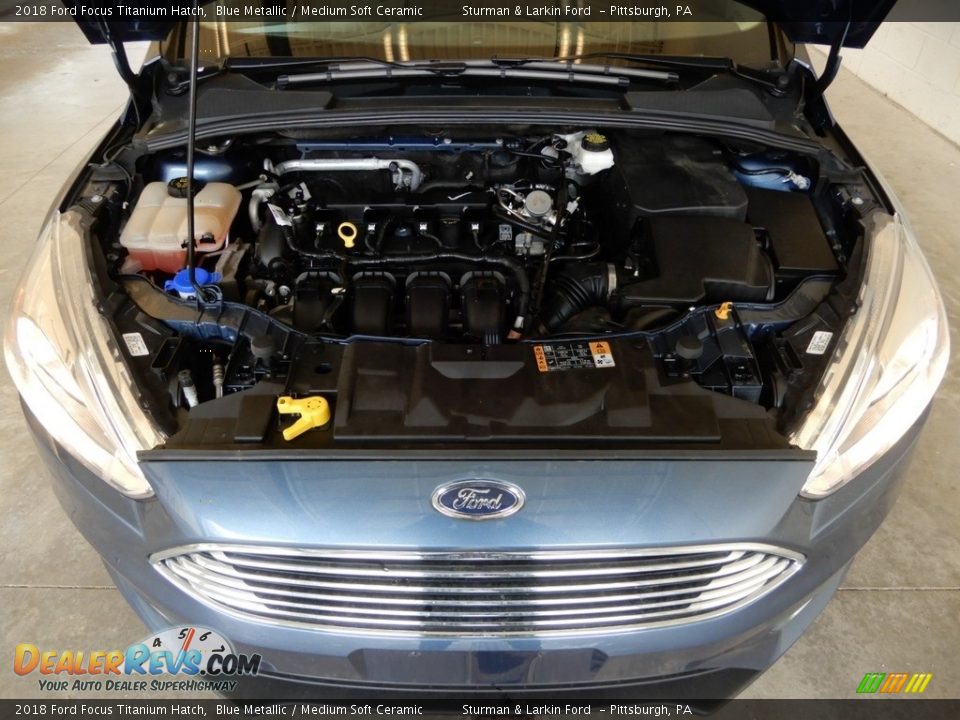 2018 Ford Focus Titanium Hatch Blue Metallic / Medium Soft Ceramic Photo #14