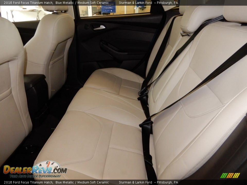 2018 Ford Focus Titanium Hatch Blue Metallic / Medium Soft Ceramic Photo #16