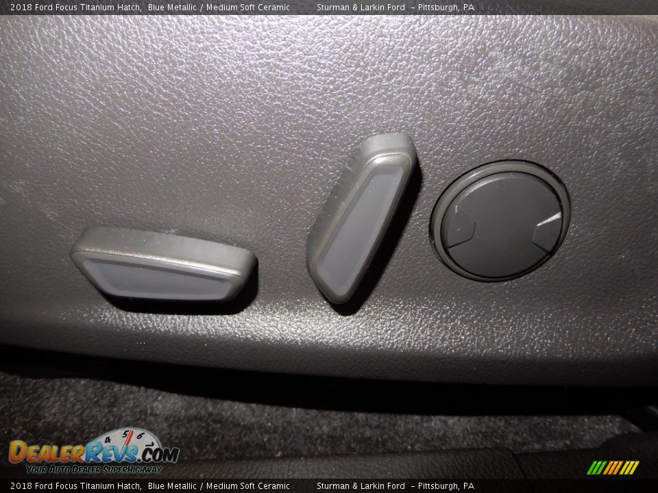 2018 Ford Focus Titanium Hatch Blue Metallic / Medium Soft Ceramic Photo #20