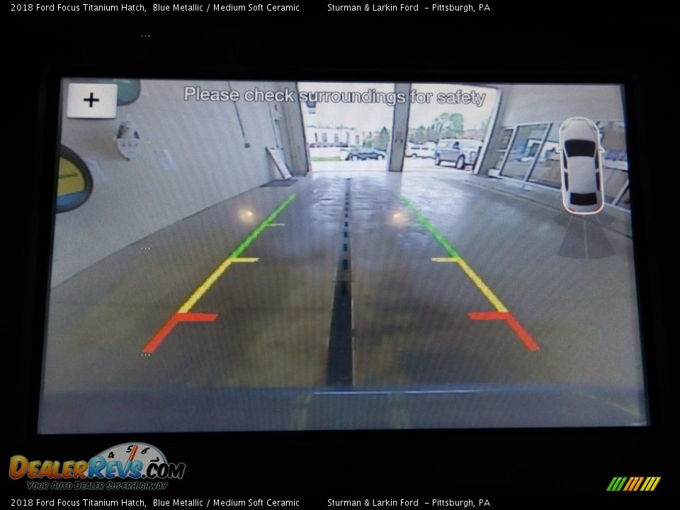 2018 Ford Focus Titanium Hatch Blue Metallic / Medium Soft Ceramic Photo #23