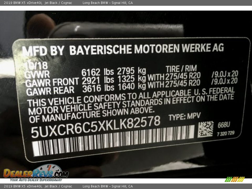 2019 BMW X5 xDrive40i Jet Black / Cognac Photo #11