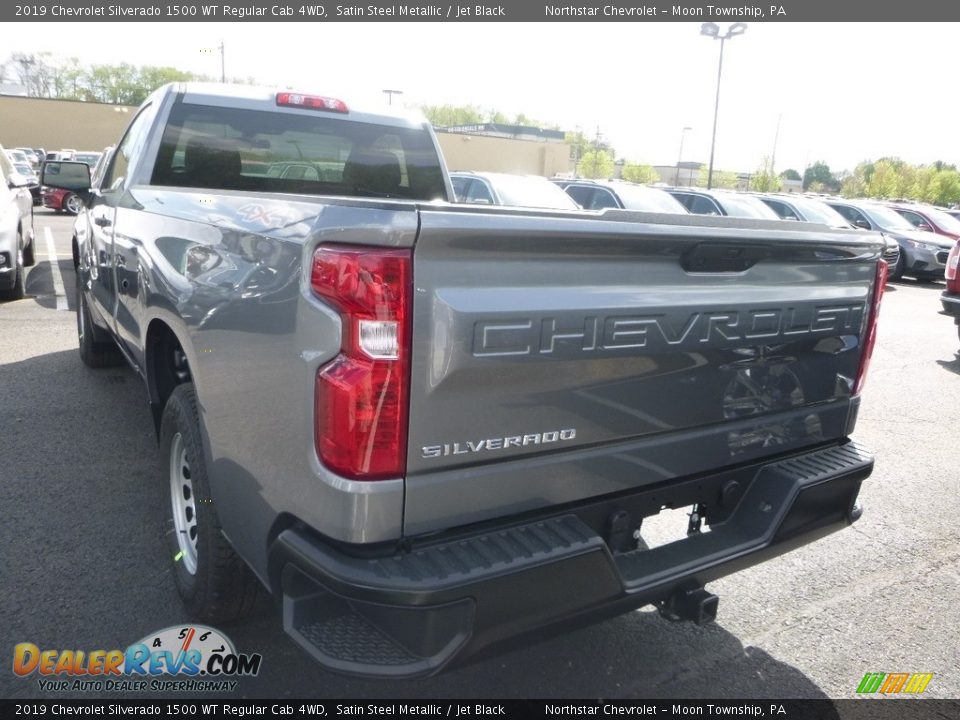 2019 Chevrolet Silverado 1500 WT Regular Cab 4WD Satin Steel Metallic / Jet Black Photo #3