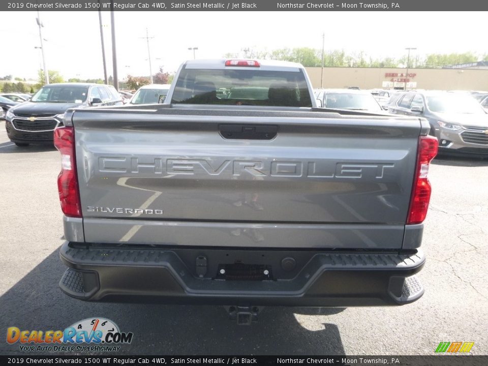 2019 Chevrolet Silverado 1500 WT Regular Cab 4WD Satin Steel Metallic / Jet Black Photo #4